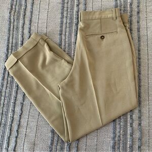 Claiborne Micro Striped Caravans Pleated Cuff Trousers